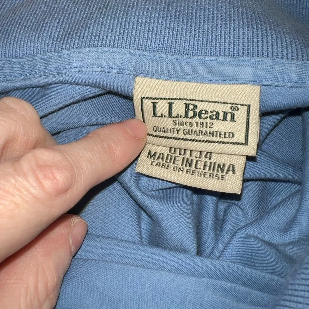 L.l. Bean polo shirt, light blue, XL, wrinkled from being folded, lots of life!